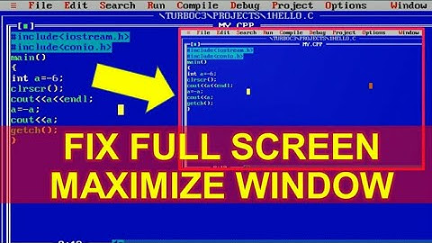 C++ Full SCREEN FOR Window 10