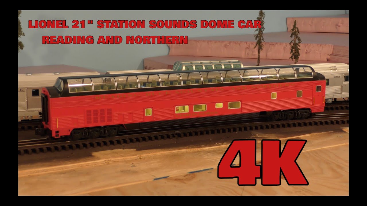 Lionel 21" Reading and Northern Station Sounds Dome Car Product Review