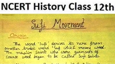 Project on Sufism class 12th