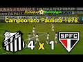 Santos 4 x 1 so paulo  28011979  campeonato paulista 78 