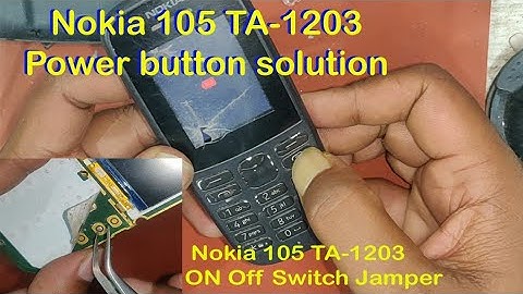 Nokia 105 TA-1203 Power button Not working//Nokia 105 on off switch Jamper
