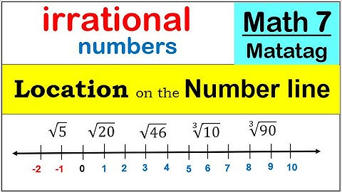 Math 7 irrational numbers and location on the number line #matatagcurriculum  #irrationalnumber