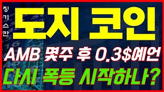 [도지코인] 💥AMB크립토 몇주 후 0.3달러 예언~폭등은 시작될 것인가?~세력최종목표가 1353! 도지 코인 전망 호재 목표가 대응=징기스칸 코인방송 실시간 차트 분석