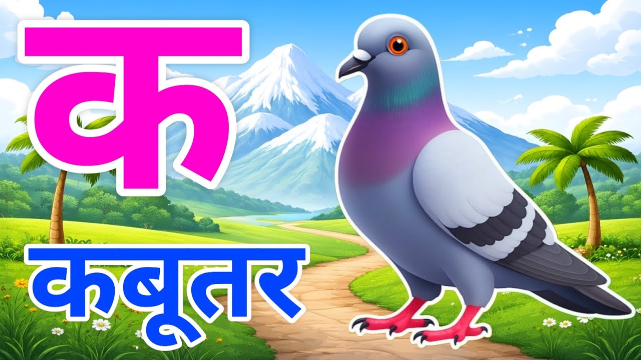 क से कबूतर, अ से अनार a se anaar k se kabutar I Hindi varnmala I ABCD क से कबूतर अ से अनार, for kids