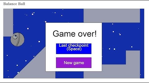 Balance Ball Game using JavaScript