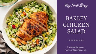 Barley Chicken Salad with Herb Vinaigrette - Bright, fresh and hearty!
