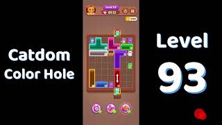 Catdom Level 93 walkthrough | Color Hole 🐱🕳️| Solutionguruji