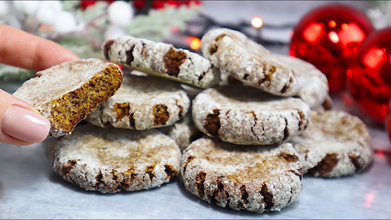 Без глютена, без сахара, без муки, без яиц Апельсиново-ореховое печенье Восхитительный вкус!