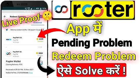 😂 Rooter App Pending Problem। Rooter App Se Paytm Me Paise Kaise Dale। Rooter App Redeem Problem
