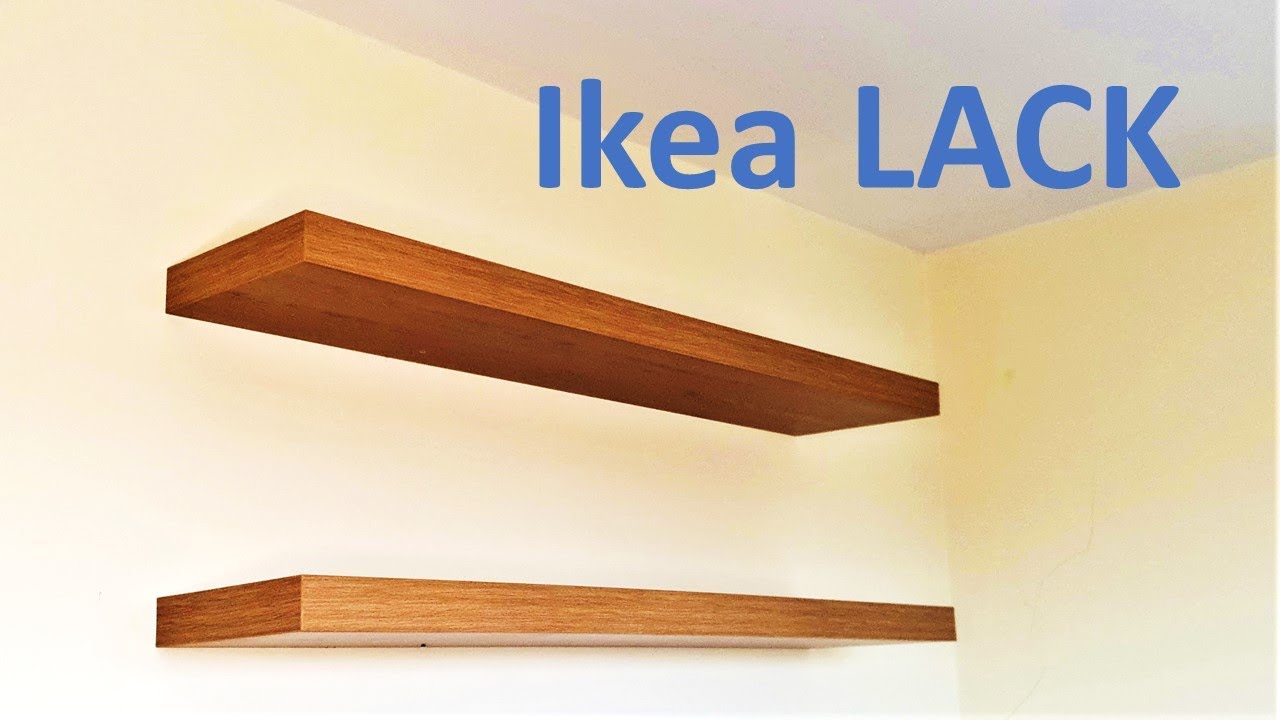 Monumentaal Collectief toeter How to install Ikea Lack floating wall shelf - YouTube