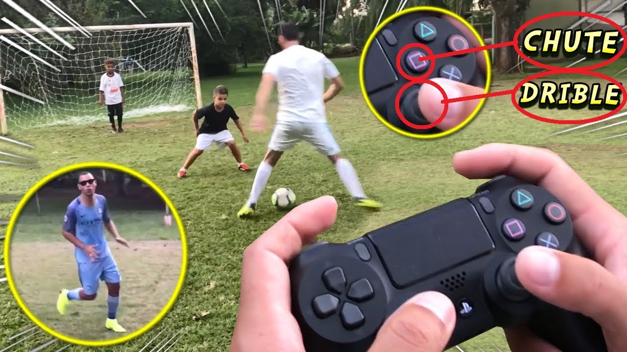 JOGANDO VÍDEO GAME NA VIDA REAL ( TEVE GOLAÇO ) GAME IN REAL LIFE