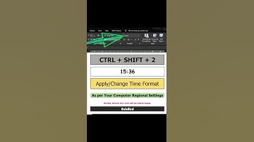 Excel Shortcut - 👉 CTRL + SHIFT + 2 👈 #Shortcuts with #Shorts
