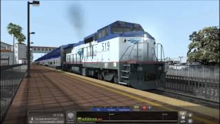 Train Simulator 2016 HD: Amtrak GE Dash 8-32BWH Leads Pacific Surfliner Train @ Orange & Santa Ana