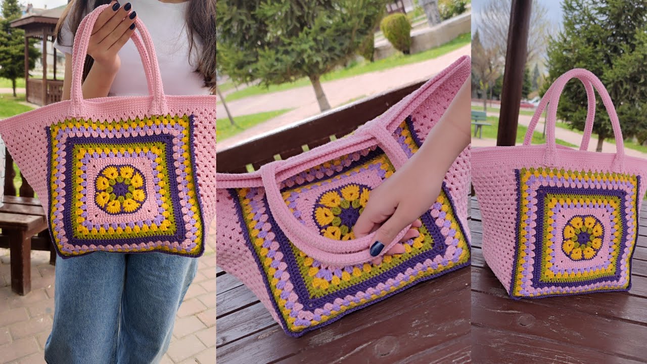 トートバッグ NOTHING EVERYTHING : 24FW / CROCHET FLOWER TOTE BAG (BLACK) maxresdefault.jpg