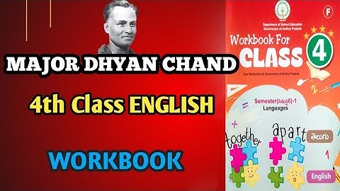 MAJOR DHYAN CHAND   4th Class English Workbook worksheets 