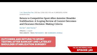 Outcomes and Return to Sport Testing After Bankart and Laterjet Shoulder Stabilization Surgery