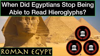 When did Egyptians stop being able to read hieroglyphs? And why?