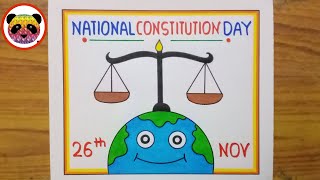 National Constitution Day Drawing / National Law Day Poster Drawing / Indian Constitution Drawing