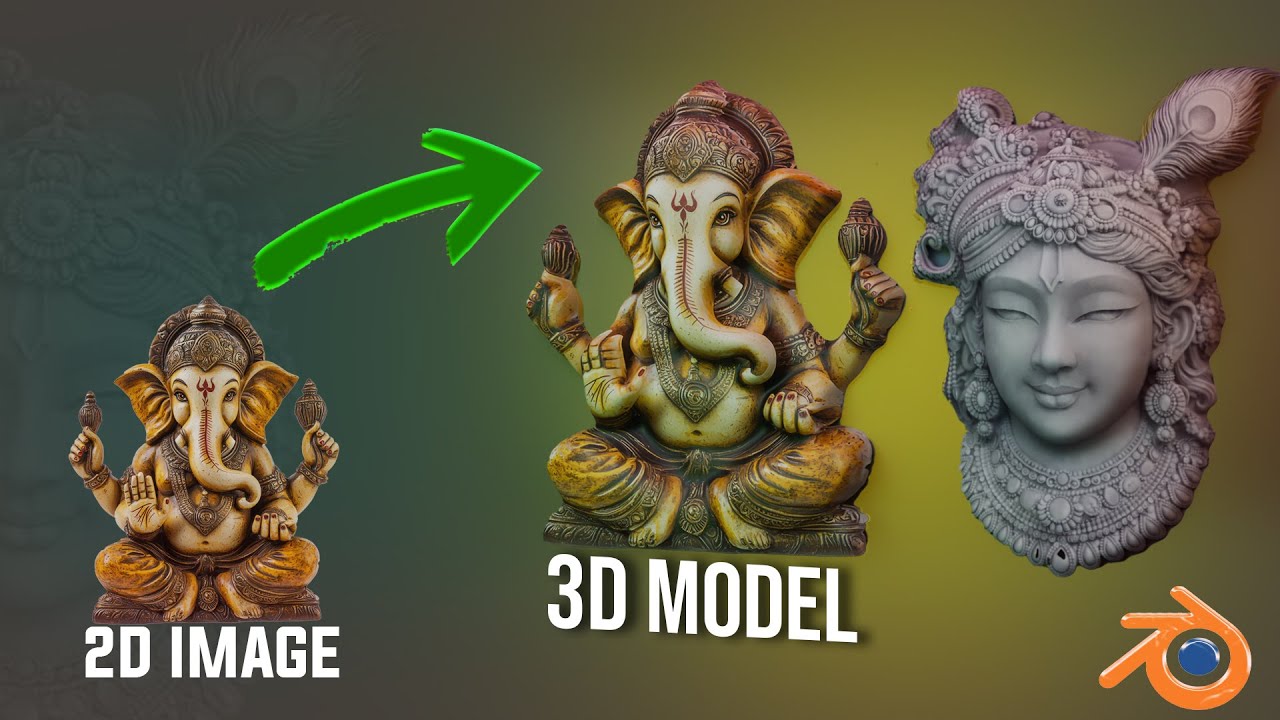 Turn a 2D Image into a 3D Model in Blender Step by Step # ...