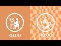 Study Timer 30/10 🎧 Brown Noise | Productive Focus + 10-Minute Relaxing Coffee Break ☕