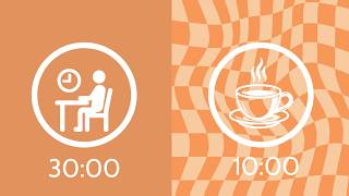Study Timer 30/10 🎧 Brown Noise | Productive Focus + 10-Minute Relaxing Coffee Break ☕