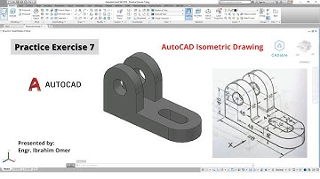 Autocad 3D oefentekenen | Autocad oefenoefening 7 | Autocad Isometrisch tekenen | CADable