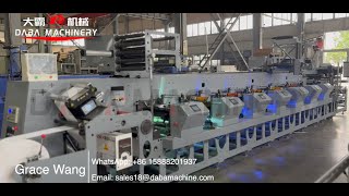 DABA 320mm 7 color Unit type flexo printing machine with servo motor for Adhesive label printing