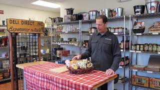 Deli Direct WI  Cheese & Sausage Med  Gift Basket w Cutting Board - live - 838368002912