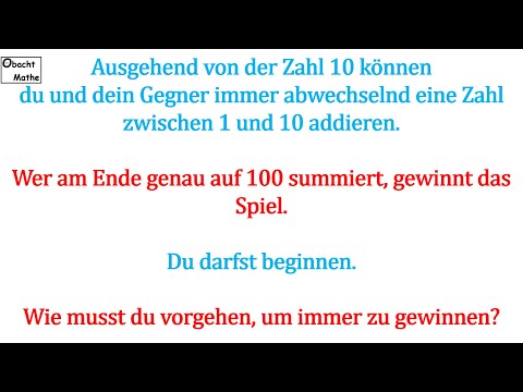 ? Mathe Basics #228 ? Das 100er-Spiel: Wie kannst du IMMER gewinnen?! | ObachtMathe