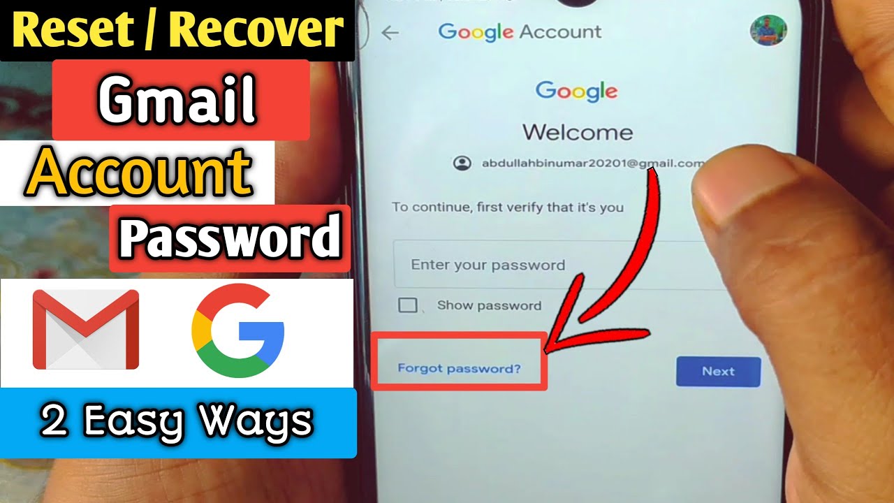 My google account recovery And forgot password my gmail account