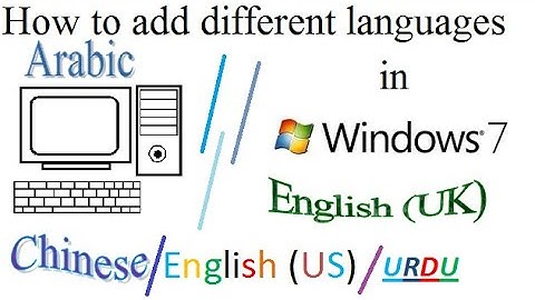 How to add different languages keyboard in windows 7