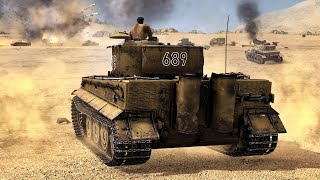 Танк «Тигр» устроил засаду на британский бронетанковый конвой | Врата ада Северная Африка