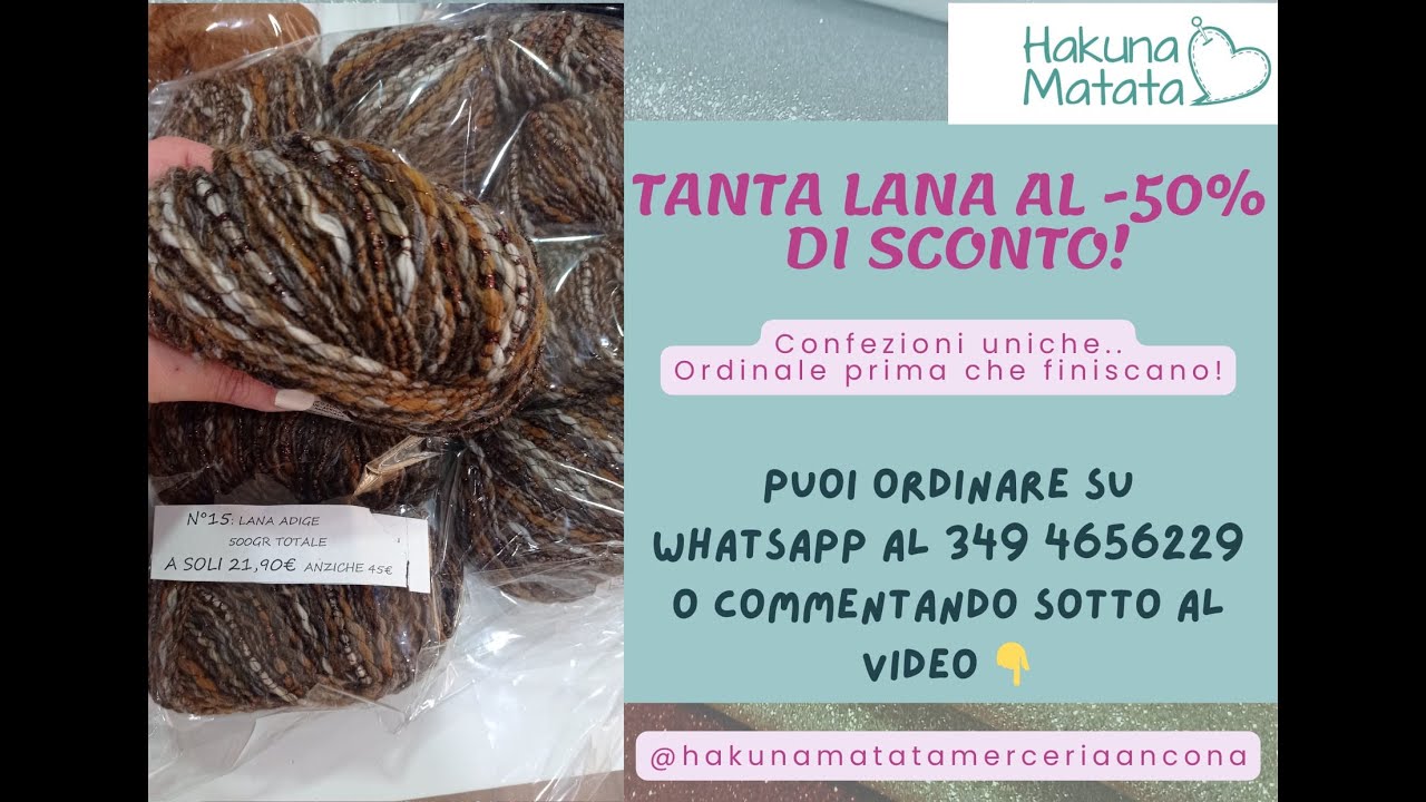 TANTA LANA AL -50% DI SCONTO! PEZZI UNICI, APPROFITTANE!
