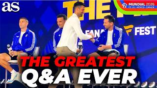 MESSI STEALS THE SHOW as Djokovic, Brady and Durant ask the questions at FIFA World...