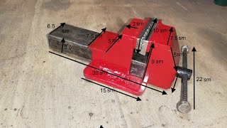 Diy Metal Bench Vise. Классные тиски своими руками morsa caseira