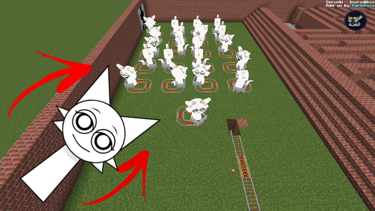 I built a huge roller coaster. The Sprunkies rode it and loved it.