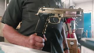 Beretta 92 Knockoff Gold Plated Full Auto