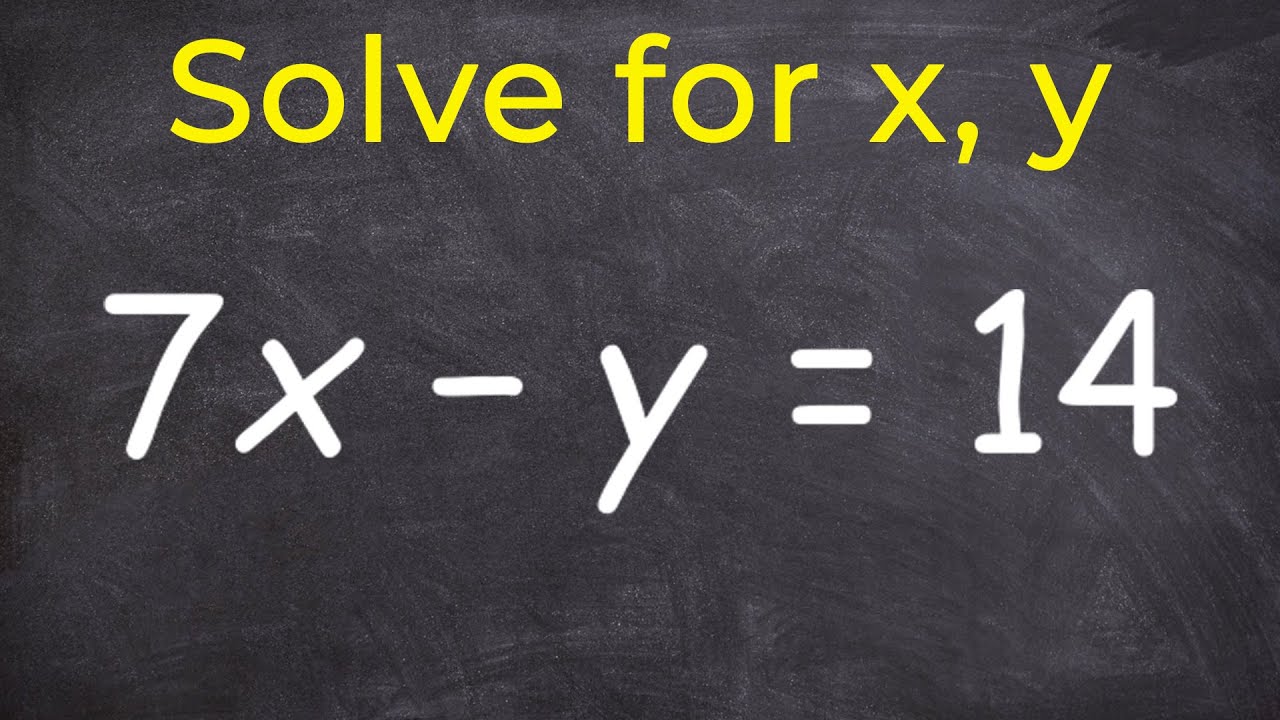 Solve For Y In Terms Of X