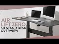 Desky air lift zero sit stand desk overview