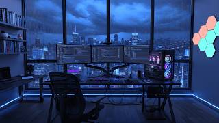 Rainy Programmer Setup 💻 Chill Coding & Ambient Rain