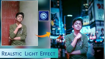 Ps Touch editing | Realstic light effect photo editing tutorial in mobile | Photoshop mobile editing