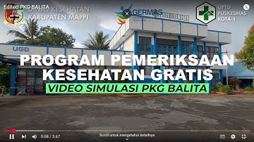 VIDEO SIMULASI PEMERIKSAAN KESEHATAN GRATIS - BALITA DAN ANAK PRASEKOLAH