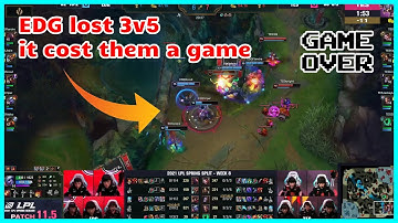 EDG lost fight 3v5 and lost the game | LPL