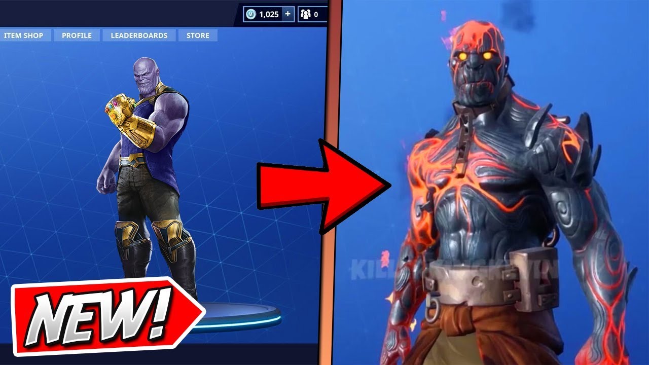 Does The Fire King In Fortnite Look Like Tamos New Fire Thanos In Fortnite Snowfall Skin First Look Fortnite Fire King Skin Youtube