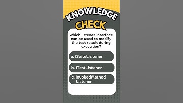 Knowledge Check #qa #selenium #automationtesting