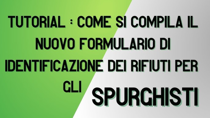 Modalità di compilazione del Formulario di identificazione rifiuti (FIR) 