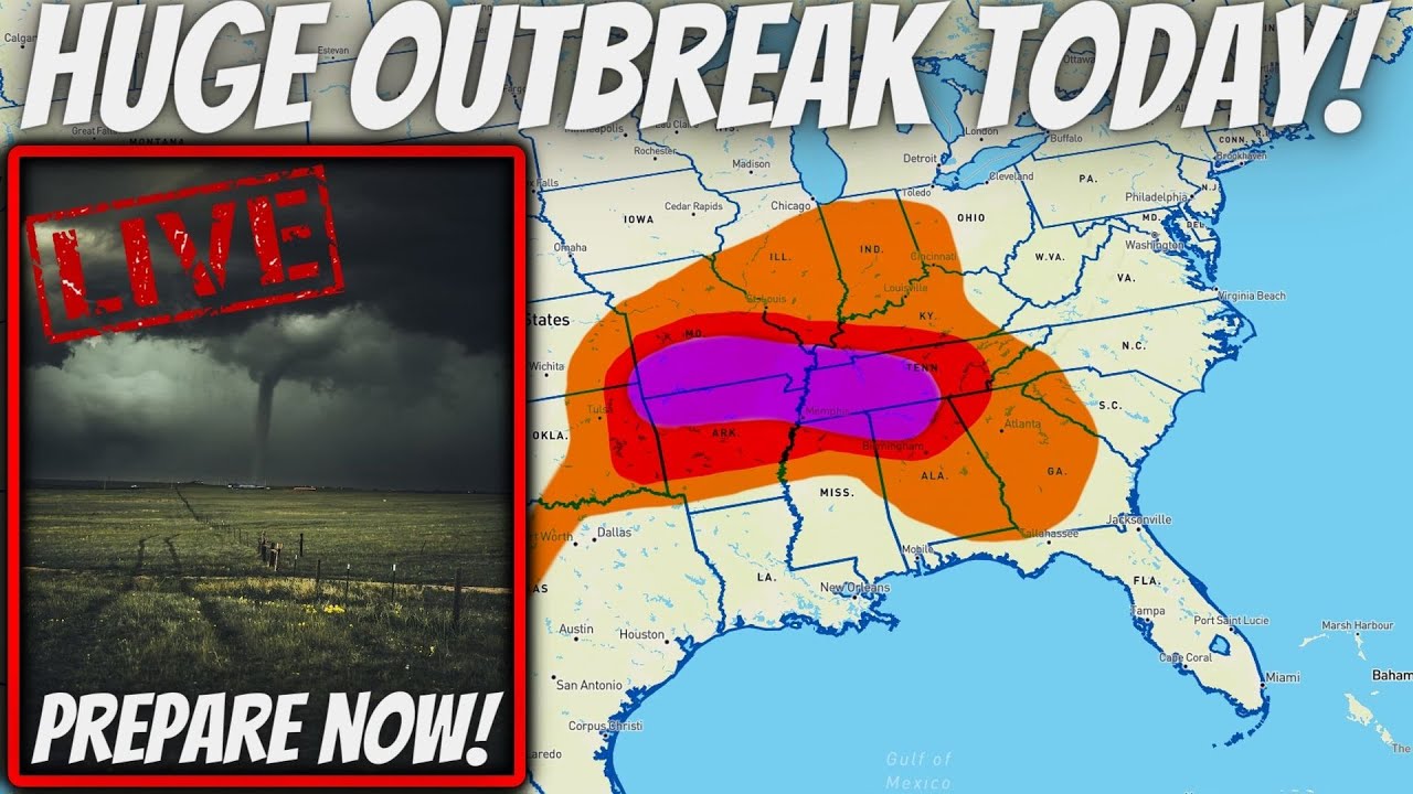 🔴BREAKING - Widespread Tornadoes EF2+ Possible, 80+MPH Winds & Large ...