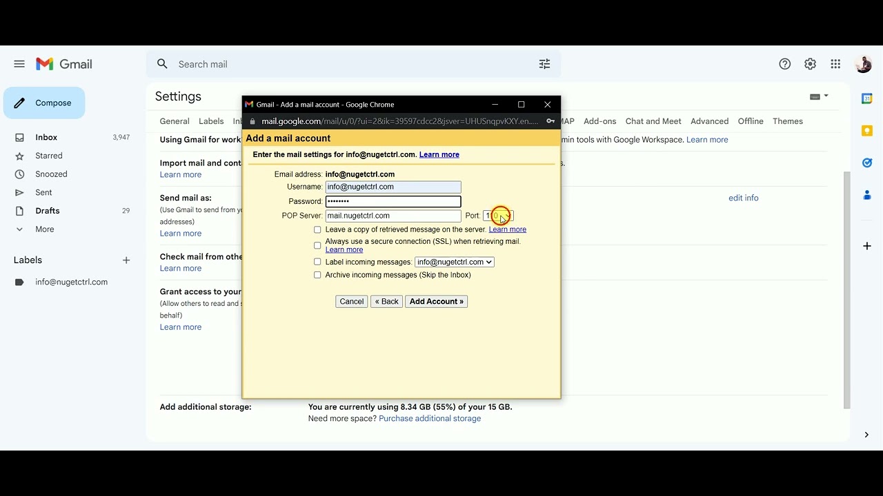 LINKING YOUR WEBMAIL TO GMAIL - YouTube