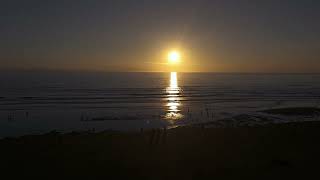 capturing the sunset Cannon Beach Oregon USA 4k video Aerial photography
