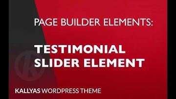 Testimonial slider (Page Builder Element in Kallyas WordPress theme v4.0 )